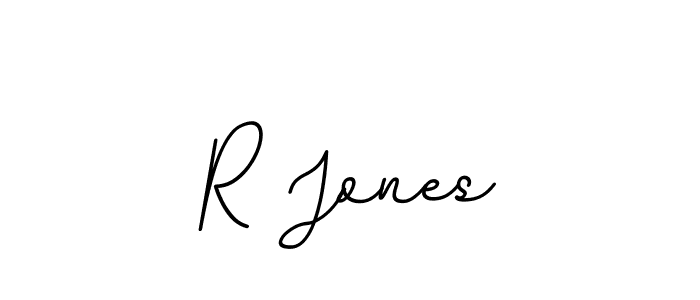 Create a beautiful signature design for name R Jones. With this signature (BallpointsItalic-DORy9) fonts, you can make a handwritten signature for free. R Jones signature style 11 images and pictures png
