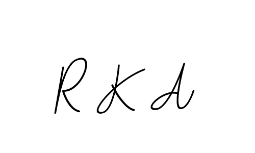 Create a beautiful signature design for name R K A. With this signature (BallpointsItalic-DORy9) fonts, you can make a handwritten signature for free. R K A signature style 11 images and pictures png