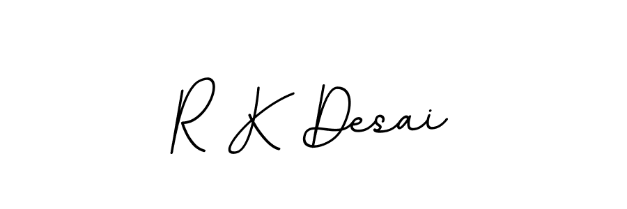 Create a beautiful signature design for name R K Desai. With this signature (BallpointsItalic-DORy9) fonts, you can make a handwritten signature for free. R K Desai signature style 11 images and pictures png