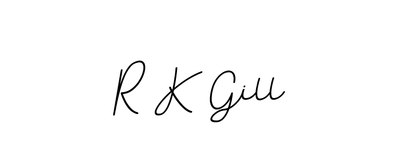 This is the best signature style for the R K Gill name. Also you like these signature font (BallpointsItalic-DORy9). Mix name signature. R K Gill signature style 11 images and pictures png