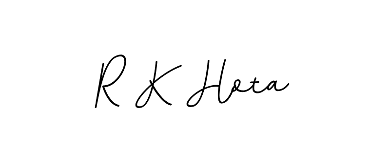 How to make R K Hota name signature. Use BallpointsItalic-DORy9 style for creating short signs online. This is the latest handwritten sign. R K Hota signature style 11 images and pictures png
