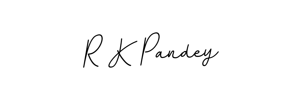 How to make R K Pandey name signature. Use BallpointsItalic-DORy9 style for creating short signs online. This is the latest handwritten sign. R K Pandey signature style 11 images and pictures png