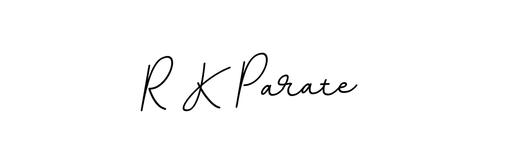 Create a beautiful signature design for name R K Parate. With this signature (BallpointsItalic-DORy9) fonts, you can make a handwritten signature for free. R K Parate signature style 11 images and pictures png