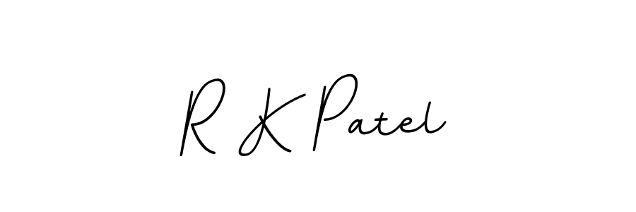 Make a beautiful signature design for name R K Patel. With this signature (BallpointsItalic-DORy9) style, you can create a handwritten signature for free. R K Patel signature style 11 images and pictures png