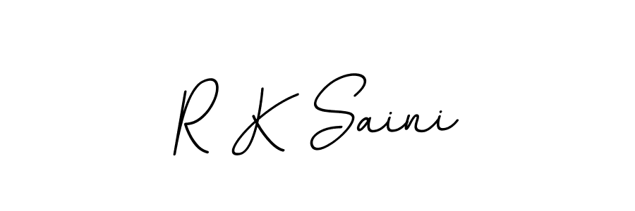 You should practise on your own different ways (BallpointsItalic-DORy9) to write your name (R K Saini) in signature. don't let someone else do it for you. R K Saini signature style 11 images and pictures png