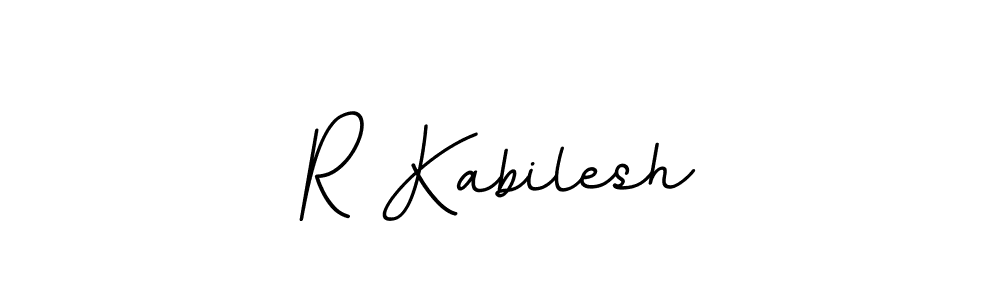You should practise on your own different ways (BallpointsItalic-DORy9) to write your name (R Kabilesh) in signature. don't let someone else do it for you. R Kabilesh signature style 11 images and pictures png