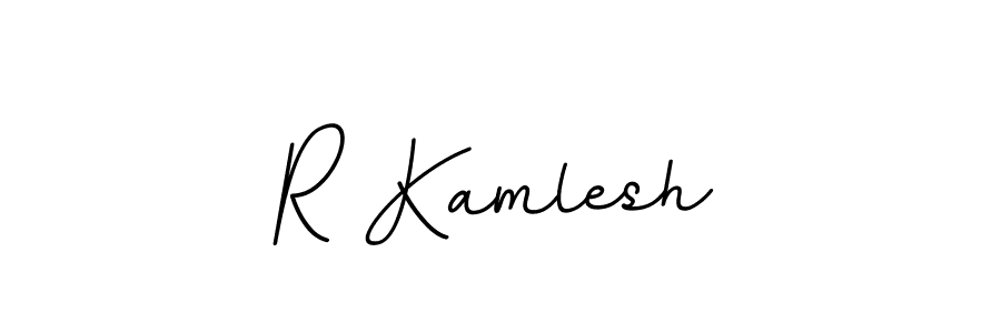 Use a signature maker to create a handwritten signature online. With this signature software, you can design (BallpointsItalic-DORy9) your own signature for name R Kamlesh. R Kamlesh signature style 11 images and pictures png