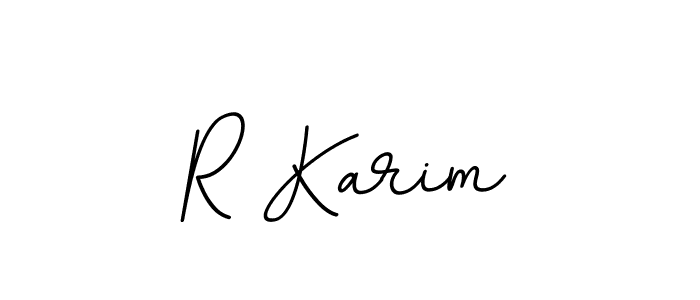 The best way (BallpointsItalic-DORy9) to make a short signature is to pick only two or three words in your name. The name R Karim include a total of six letters. For converting this name. R Karim signature style 11 images and pictures png