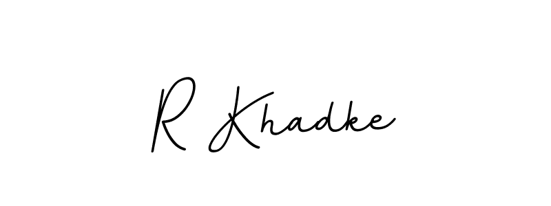 The best way (BallpointsItalic-DORy9) to make a short signature is to pick only two or three words in your name. The name R Khadke include a total of six letters. For converting this name. R Khadke signature style 11 images and pictures png