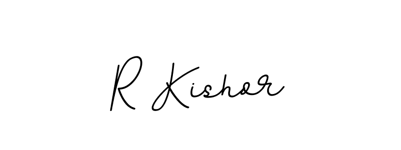 Design your own signature with our free online signature maker. With this signature software, you can create a handwritten (BallpointsItalic-DORy9) signature for name R Kishor. R Kishor signature style 11 images and pictures png