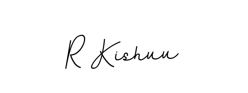 Use a signature maker to create a handwritten signature online. With this signature software, you can design (BallpointsItalic-DORy9) your own signature for name R Kishuu. R Kishuu signature style 11 images and pictures png