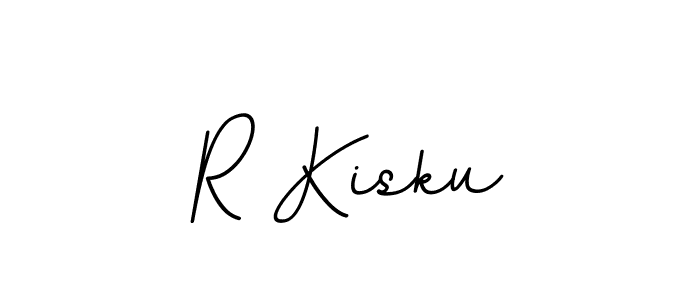 How to make R Kisku name signature. Use BallpointsItalic-DORy9 style for creating short signs online. This is the latest handwritten sign. R Kisku signature style 11 images and pictures png