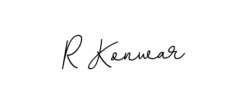 The best way (BallpointsItalic-DORy9) to make a short signature is to pick only two or three words in your name. The name R Konwar include a total of six letters. For converting this name. R Konwar signature style 11 images and pictures png