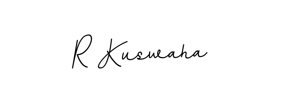 Design your own signature with our free online signature maker. With this signature software, you can create a handwritten (BallpointsItalic-DORy9) signature for name R Kuswaha. R Kuswaha signature style 11 images and pictures png