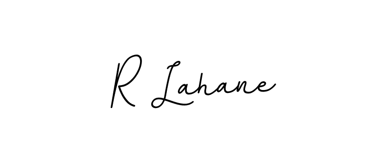 Design your own signature with our free online signature maker. With this signature software, you can create a handwritten (BallpointsItalic-DORy9) signature for name R Lahane. R Lahane signature style 11 images and pictures png