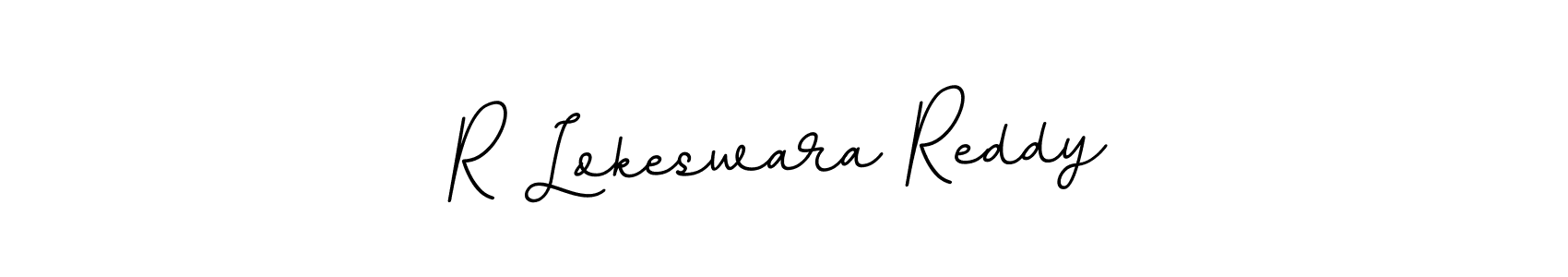 Make a beautiful signature design for name R Lokeswara Reddy. With this signature (BallpointsItalic-DORy9) style, you can create a handwritten signature for free. R Lokeswara Reddy signature style 11 images and pictures png