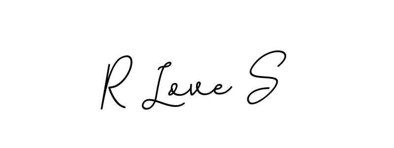 Design your own signature with our free online signature maker. With this signature software, you can create a handwritten (BallpointsItalic-DORy9) signature for name R Love S. R Love S signature style 11 images and pictures png