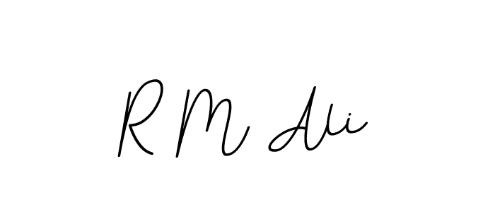 Make a beautiful signature design for name R M Ali. With this signature (BallpointsItalic-DORy9) style, you can create a handwritten signature for free. R M Ali signature style 11 images and pictures png