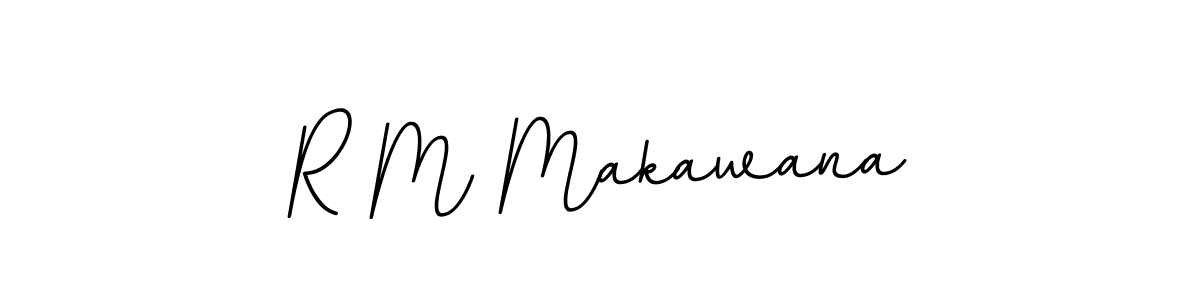 Make a beautiful signature design for name R M Makawana. With this signature (BallpointsItalic-DORy9) style, you can create a handwritten signature for free. R M Makawana signature style 11 images and pictures png