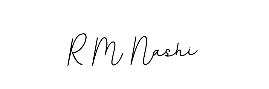 Design your own signature with our free online signature maker. With this signature software, you can create a handwritten (BallpointsItalic-DORy9) signature for name R M Nashi. R M Nashi signature style 11 images and pictures png