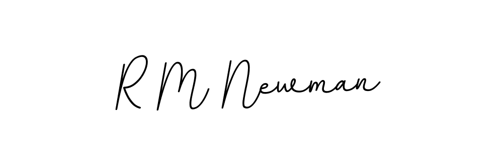 The best way (BallpointsItalic-DORy9) to make a short signature is to pick only two or three words in your name. The name R M Newman include a total of six letters. For converting this name. R M Newman signature style 11 images and pictures png