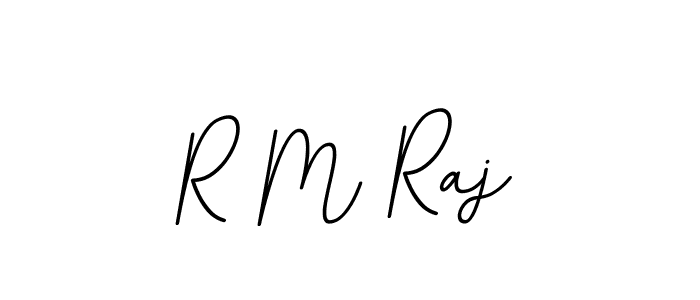 Create a beautiful signature design for name R M Raj. With this signature (BallpointsItalic-DORy9) fonts, you can make a handwritten signature for free. R M Raj signature style 11 images and pictures png