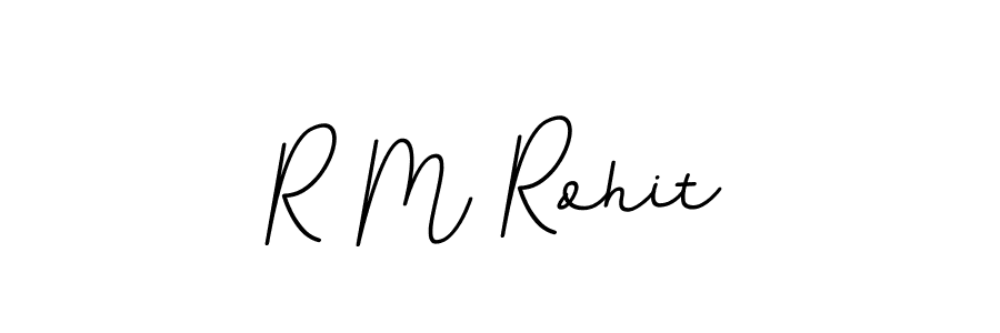 Make a beautiful signature design for name R M Rohit. With this signature (BallpointsItalic-DORy9) style, you can create a handwritten signature for free. R M Rohit signature style 11 images and pictures png