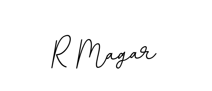 Create a beautiful signature design for name R Magar. With this signature (BallpointsItalic-DORy9) fonts, you can make a handwritten signature for free. R Magar signature style 11 images and pictures png