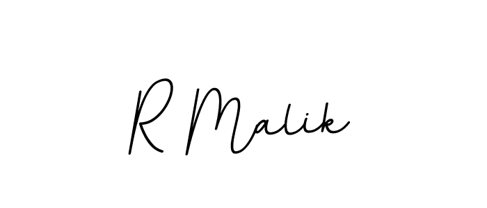 Design your own signature with our free online signature maker. With this signature software, you can create a handwritten (BallpointsItalic-DORy9) signature for name R Malik. R Malik signature style 11 images and pictures png