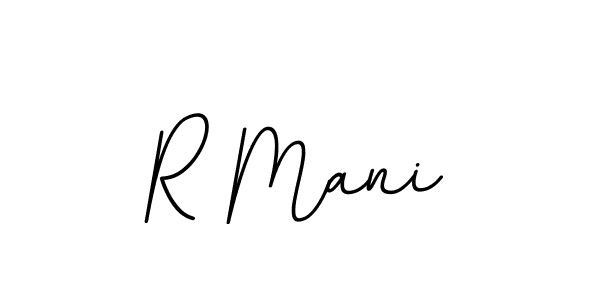 Use a signature maker to create a handwritten signature online. With this signature software, you can design (BallpointsItalic-DORy9) your own signature for name R Mani. R Mani signature style 11 images and pictures png