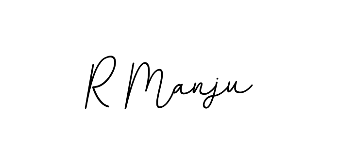 Create a beautiful signature design for name R Manju. With this signature (BallpointsItalic-DORy9) fonts, you can make a handwritten signature for free. R Manju signature style 11 images and pictures png