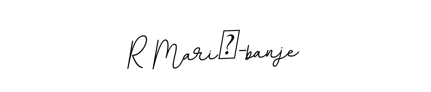 The best way (BallpointsItalic-DORy9) to make a short signature is to pick only two or three words in your name. The name R Marić-banje include a total of six letters. For converting this name. R Marić-banje signature style 11 images and pictures png
