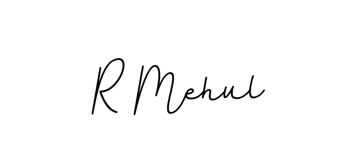 The best way (BallpointsItalic-DORy9) to make a short signature is to pick only two or three words in your name. The name R Mehul include a total of six letters. For converting this name. R Mehul signature style 11 images and pictures png