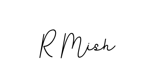 Create a beautiful signature design for name R Mish. With this signature (BallpointsItalic-DORy9) fonts, you can make a handwritten signature for free. R Mish signature style 11 images and pictures png