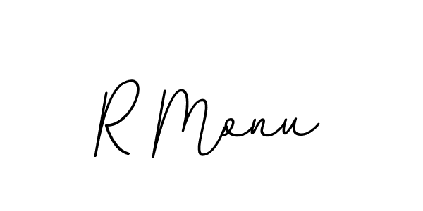 Create a beautiful signature design for name R Monu. With this signature (BallpointsItalic-DORy9) fonts, you can make a handwritten signature for free. R Monu signature style 11 images and pictures png