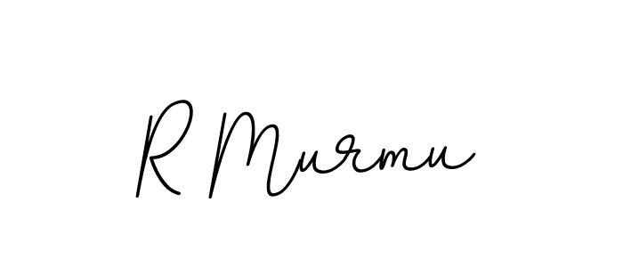 Design your own signature with our free online signature maker. With this signature software, you can create a handwritten (BallpointsItalic-DORy9) signature for name R Murmu. R Murmu signature style 11 images and pictures png