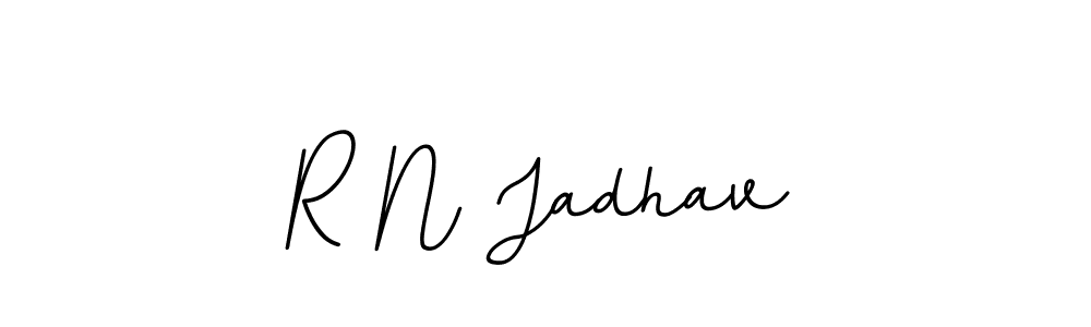 Create a beautiful signature design for name R N Jadhav. With this signature (BallpointsItalic-DORy9) fonts, you can make a handwritten signature for free. R N Jadhav signature style 11 images and pictures png