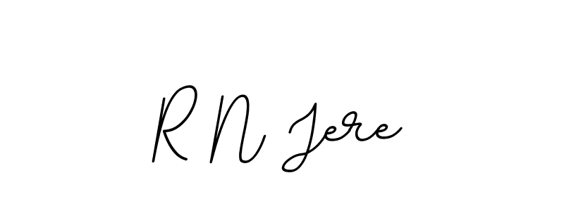 The best way (BallpointsItalic-DORy9) to make a short signature is to pick only two or three words in your name. The name R N Jere include a total of six letters. For converting this name. R N Jere signature style 11 images and pictures png