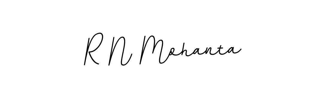 Create a beautiful signature design for name R N Mohanta. With this signature (BallpointsItalic-DORy9) fonts, you can make a handwritten signature for free. R N Mohanta signature style 11 images and pictures png