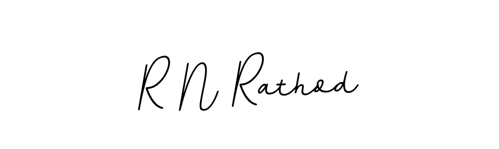 How to make R N Rathod name signature. Use BallpointsItalic-DORy9 style for creating short signs online. This is the latest handwritten sign. R N Rathod signature style 11 images and pictures png
