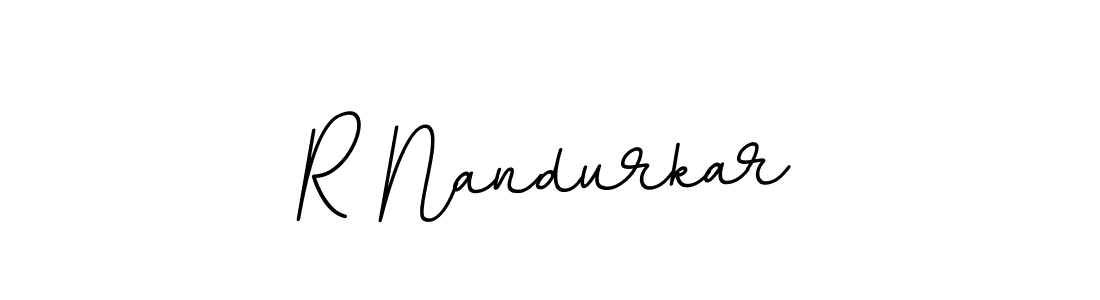 Make a beautiful signature design for name R Nandurkar. With this signature (BallpointsItalic-DORy9) style, you can create a handwritten signature for free. R Nandurkar signature style 11 images and pictures png