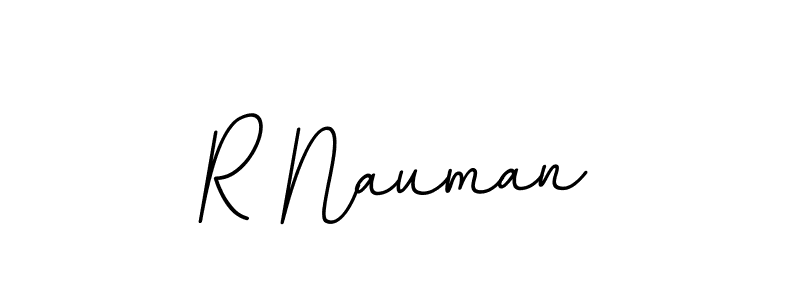 The best way (BallpointsItalic-DORy9) to make a short signature is to pick only two or three words in your name. The name R Nauman include a total of six letters. For converting this name. R Nauman signature style 11 images and pictures png