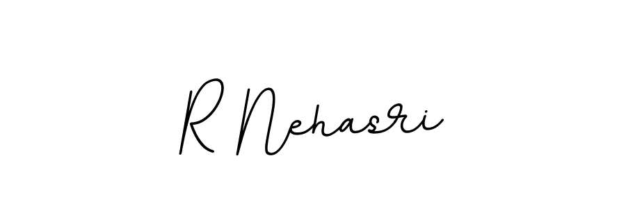 You should practise on your own different ways (BallpointsItalic-DORy9) to write your name (R Nehasri) in signature. don't let someone else do it for you. R Nehasri signature style 11 images and pictures png