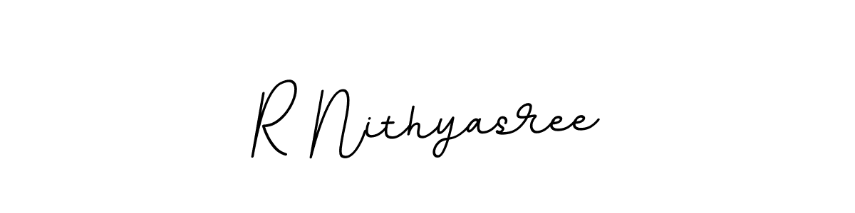 You should practise on your own different ways (BallpointsItalic-DORy9) to write your name (R Nithyasree) in signature. don't let someone else do it for you. R Nithyasree signature style 11 images and pictures png