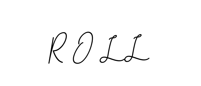 Create a beautiful signature design for name R O L L. With this signature (BallpointsItalic-DORy9) fonts, you can make a handwritten signature for free. R O L L signature style 11 images and pictures png