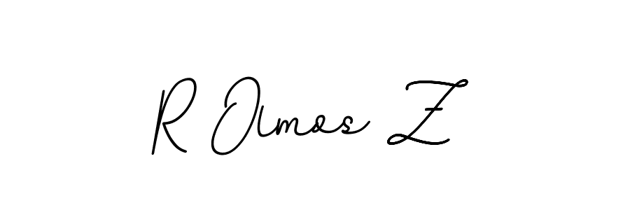 Design your own signature with our free online signature maker. With this signature software, you can create a handwritten (BallpointsItalic-DORy9) signature for name R Olmos Z. R Olmos Z signature style 11 images and pictures png