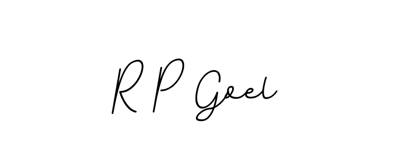 How to make R P Goel name signature. Use BallpointsItalic-DORy9 style for creating short signs online. This is the latest handwritten sign. R P Goel signature style 11 images and pictures png
