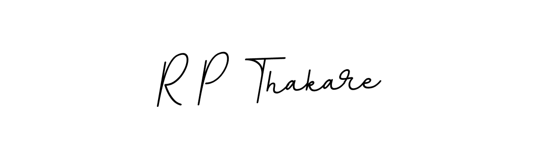 Design your own signature with our free online signature maker. With this signature software, you can create a handwritten (BallpointsItalic-DORy9) signature for name R P Thakare. R P Thakare signature style 11 images and pictures png