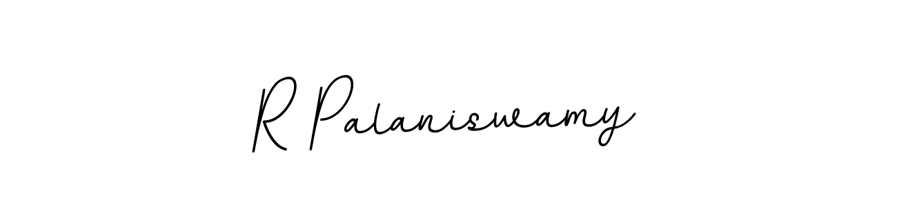 You should practise on your own different ways (BallpointsItalic-DORy9) to write your name (R Palaniswamy) in signature. don't let someone else do it for you. R Palaniswamy signature style 11 images and pictures png