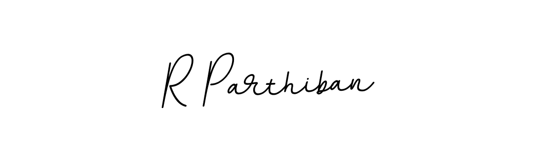 Make a beautiful signature design for name R Parthiban. With this signature (BallpointsItalic-DORy9) style, you can create a handwritten signature for free. R Parthiban signature style 11 images and pictures png